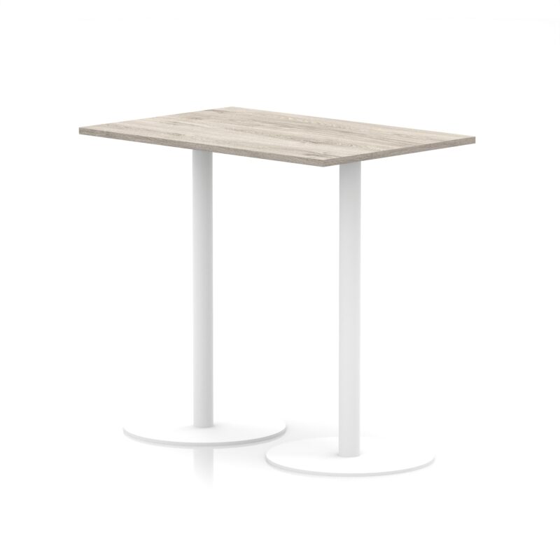 Italia Rectangular Poseur Table White Leg - Image 12