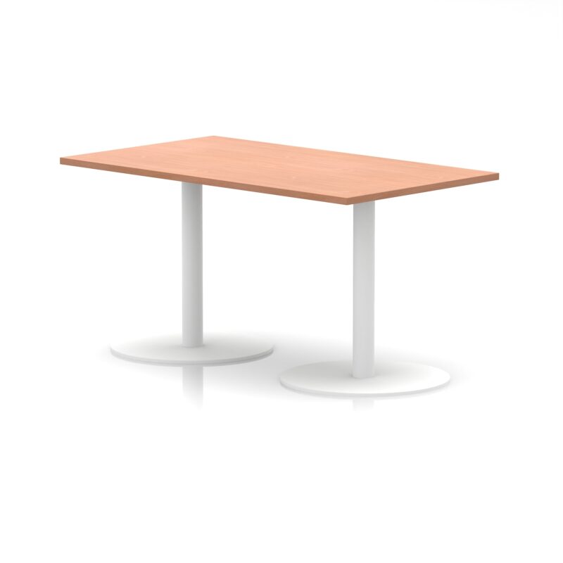 Italia Rectangular Poseur Table White Leg - Image 13