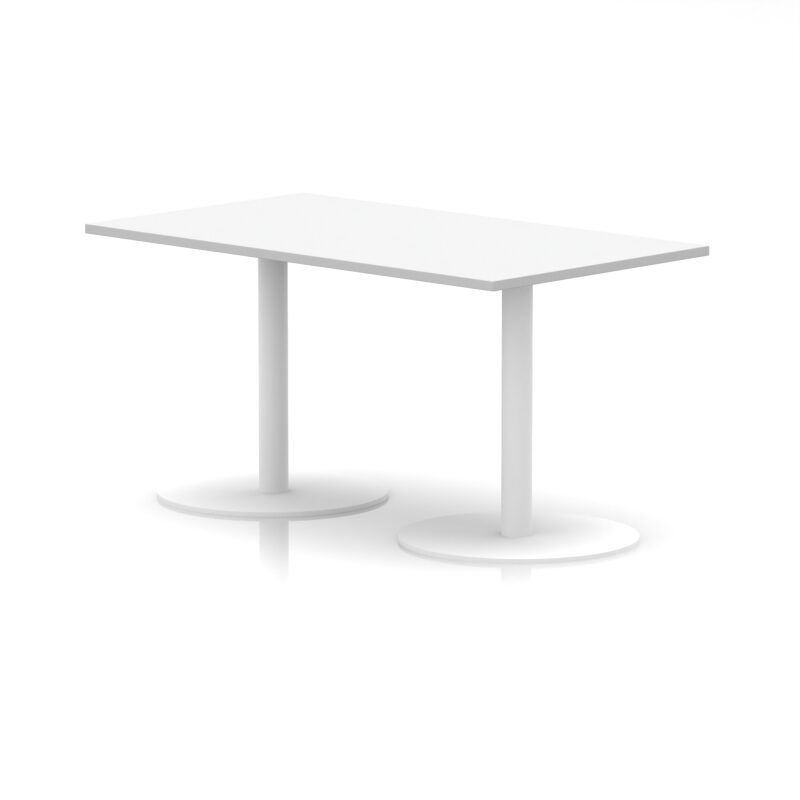 Italia Rectangular Poseur Table White Leg - Image 15