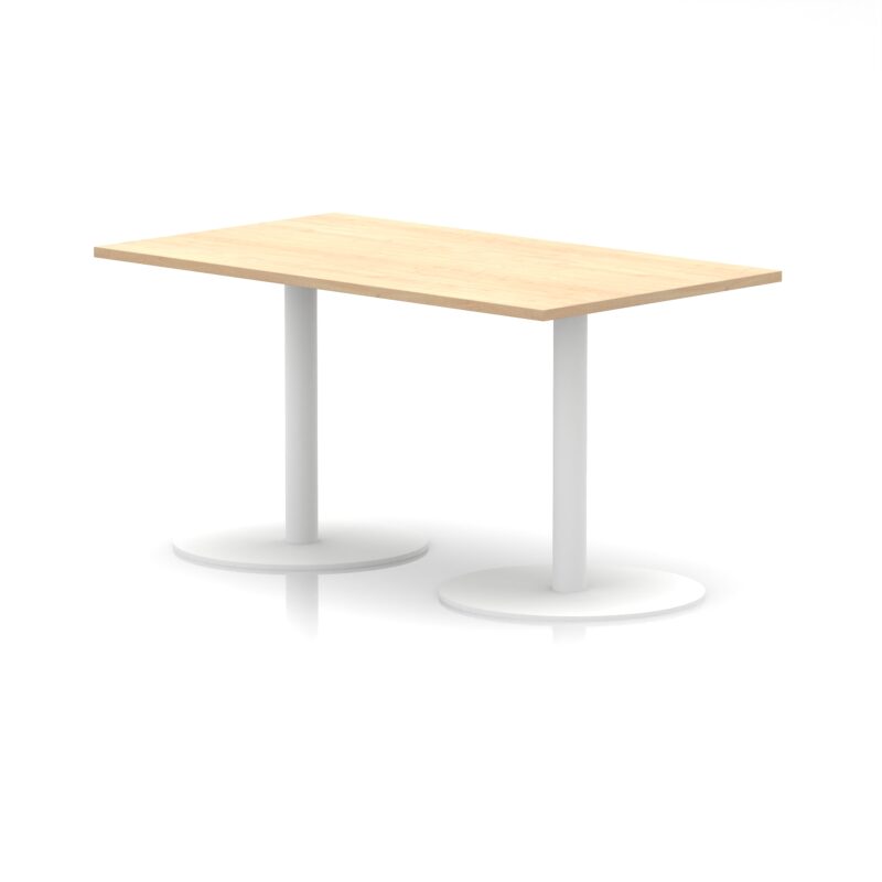 Italia Rectangular Poseur Table White Leg - Image 16