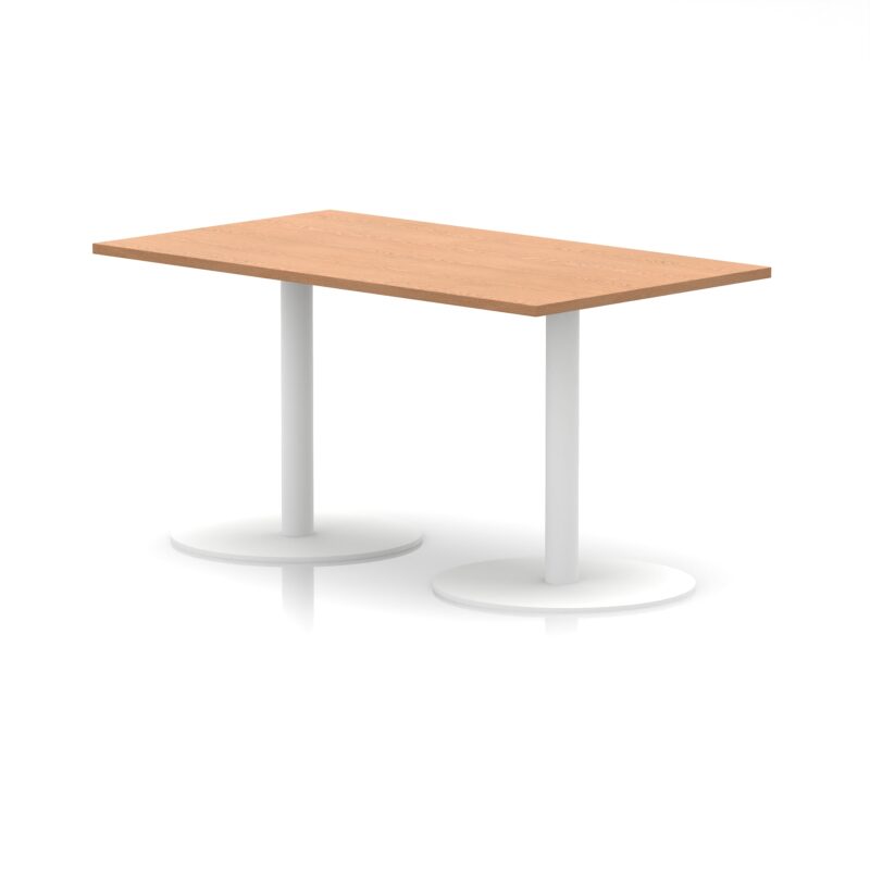 Italia Rectangular Poseur Table White Leg - Image 17