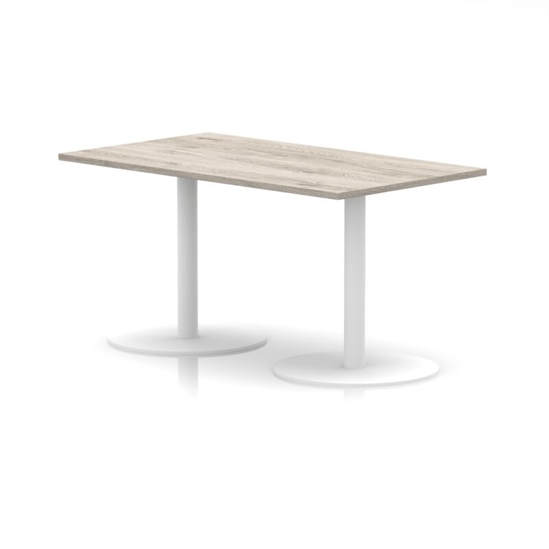 Italia Rectangular Poseur Table White Leg - Image 18