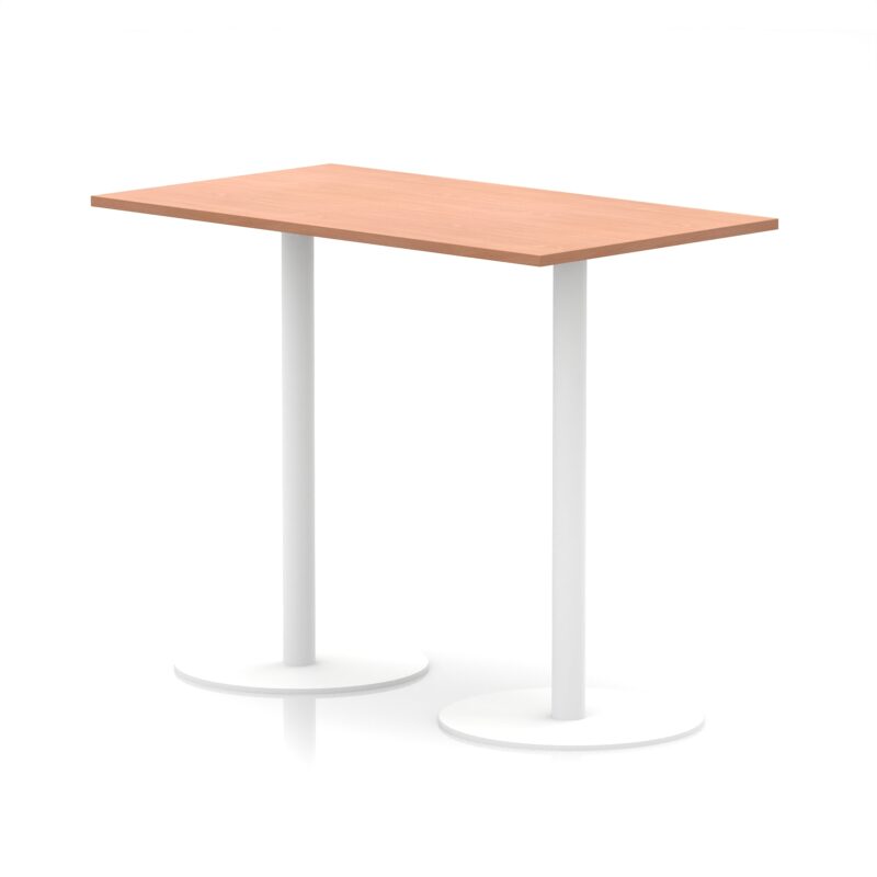 Italia Rectangular Poseur Table White Leg - Image 19