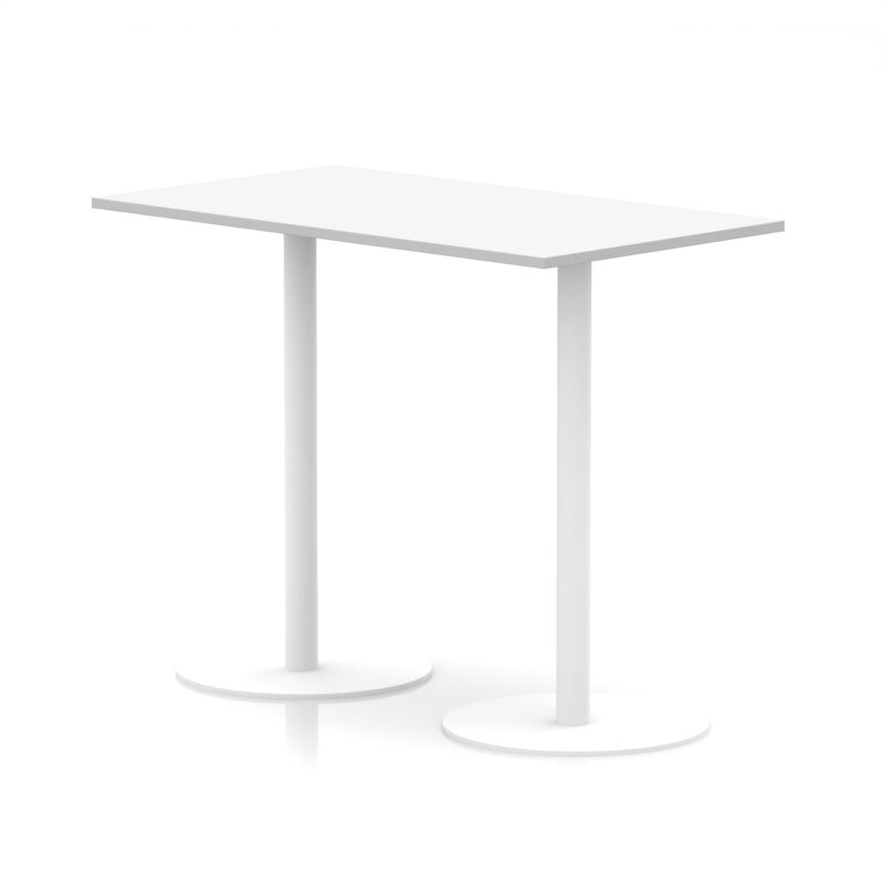 Italia Rectangular Poseur Table White Leg - Image 21