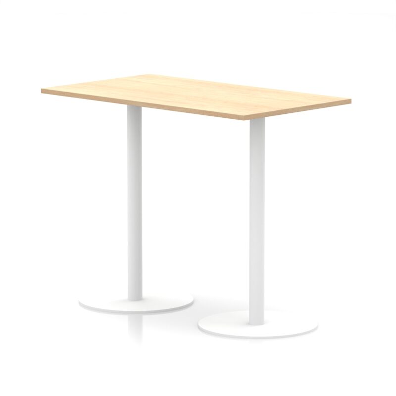 Italia Rectangular Poseur Table White Leg - Image 22