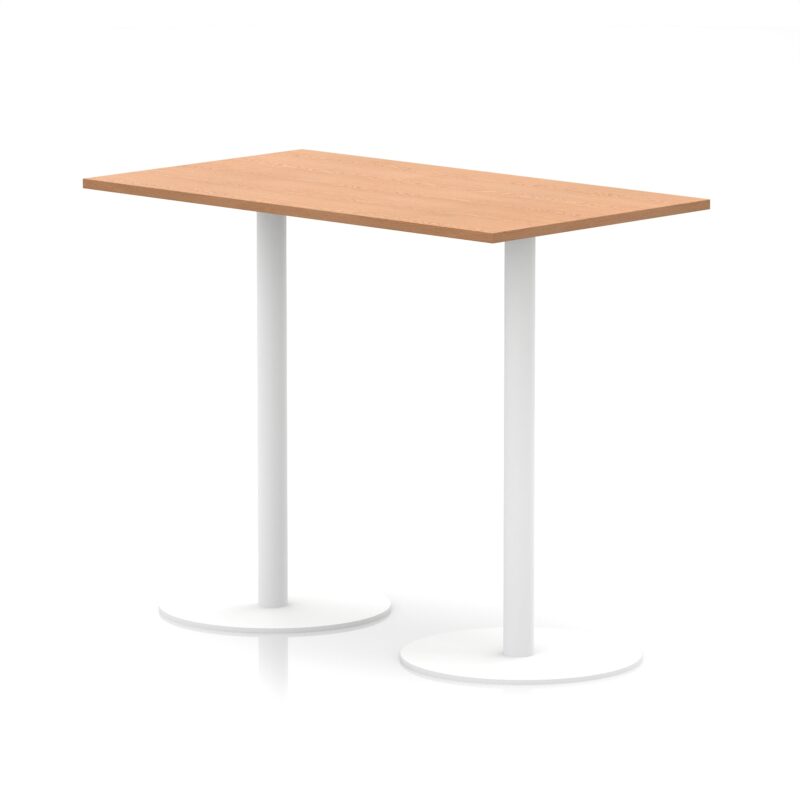 Italia Rectangular Poseur Table White Leg - Image 23