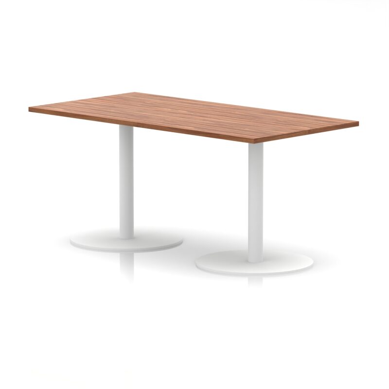 Italia Rectangular Poseur Table White Leg - Image 26