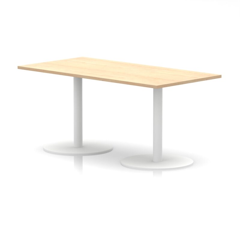 Italia Rectangular Poseur Table White Leg - Image 28