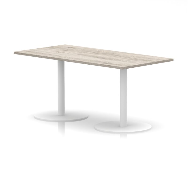 Italia Rectangular Poseur Table White Leg - Image 30