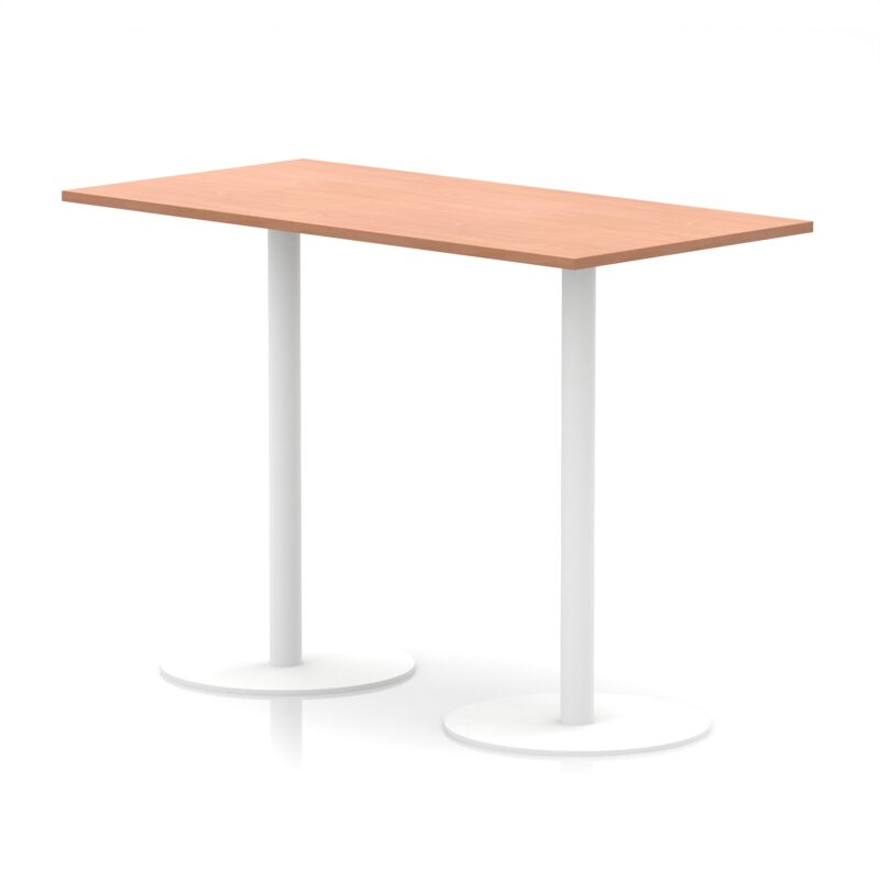 Italia Rectangular Poseur Table White Leg - Image 31