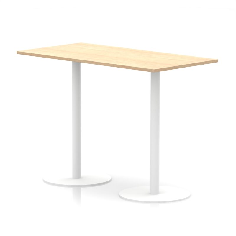 Italia Rectangular Poseur Table White Leg - Image 34