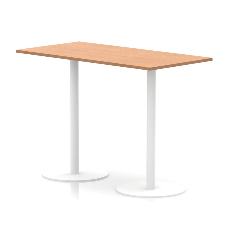Italia Rectangular Poseur Table White Leg - Image 35