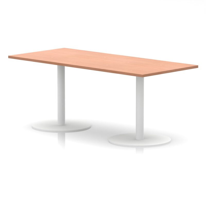 Italia Rectangular Poseur Table White Leg - Image 37