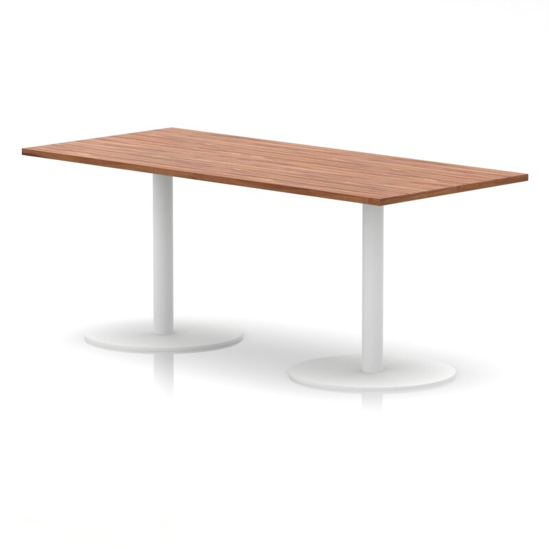 Italia Rectangular Poseur Table White Leg - Image 38