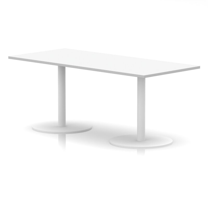 Italia Rectangular Poseur Table White Leg - Image 39