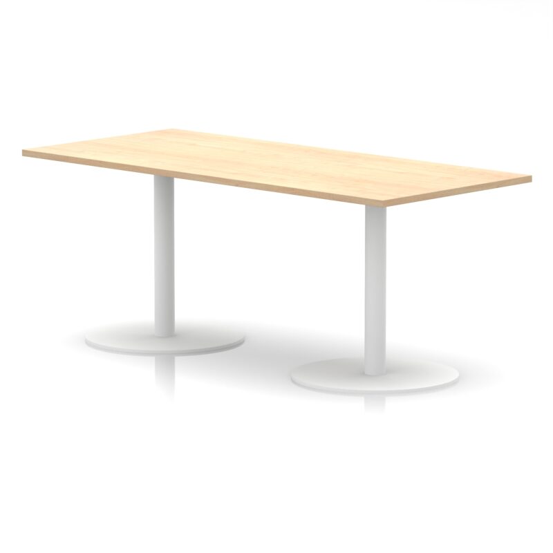 Italia Rectangular Poseur Table White Leg - Image 40