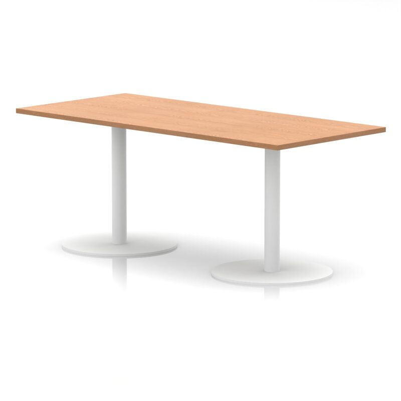 Italia Rectangular Poseur Table White Leg - Image 41