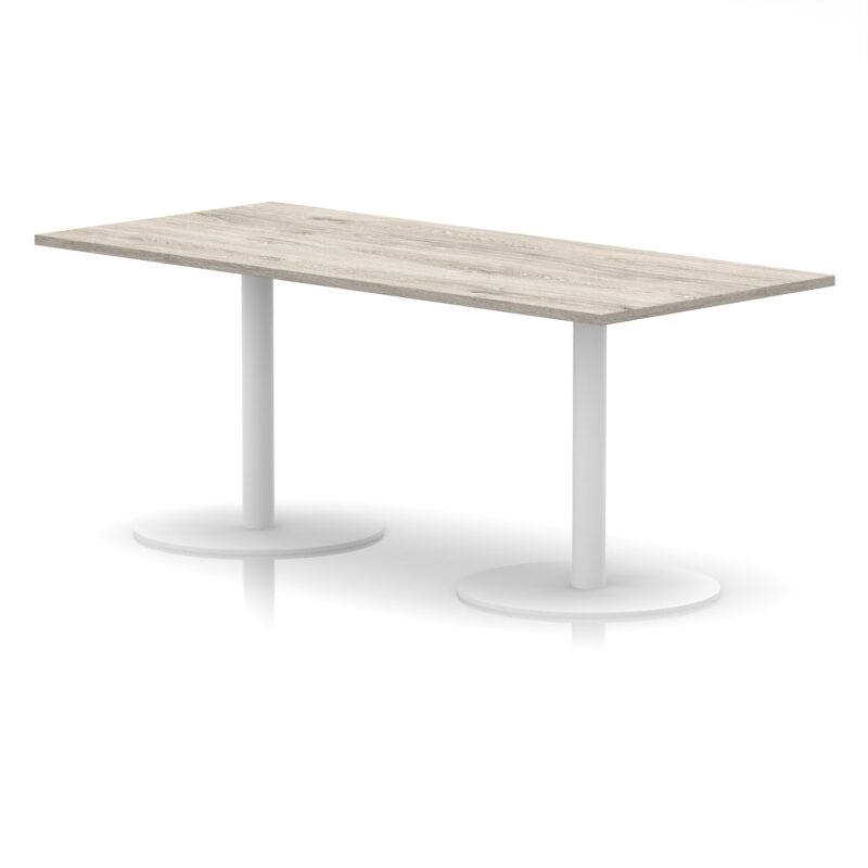 Italia Rectangular Poseur Table White Leg - Image 42
