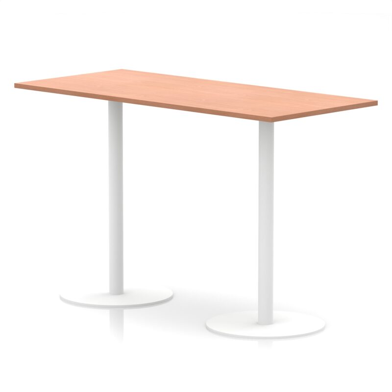 Italia Rectangular Poseur Table White Leg - Image 43