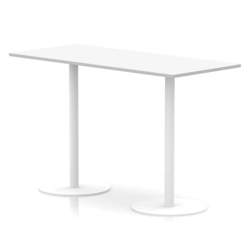 Italia Rectangular Poseur Table White Leg - Image 45