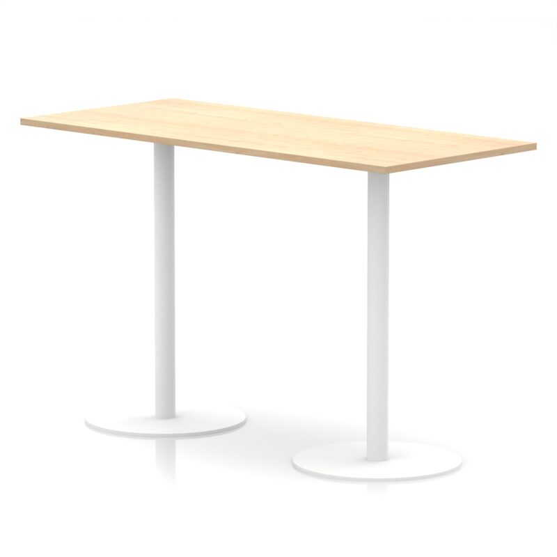 Italia Rectangular Poseur Table White Leg - Image 46
