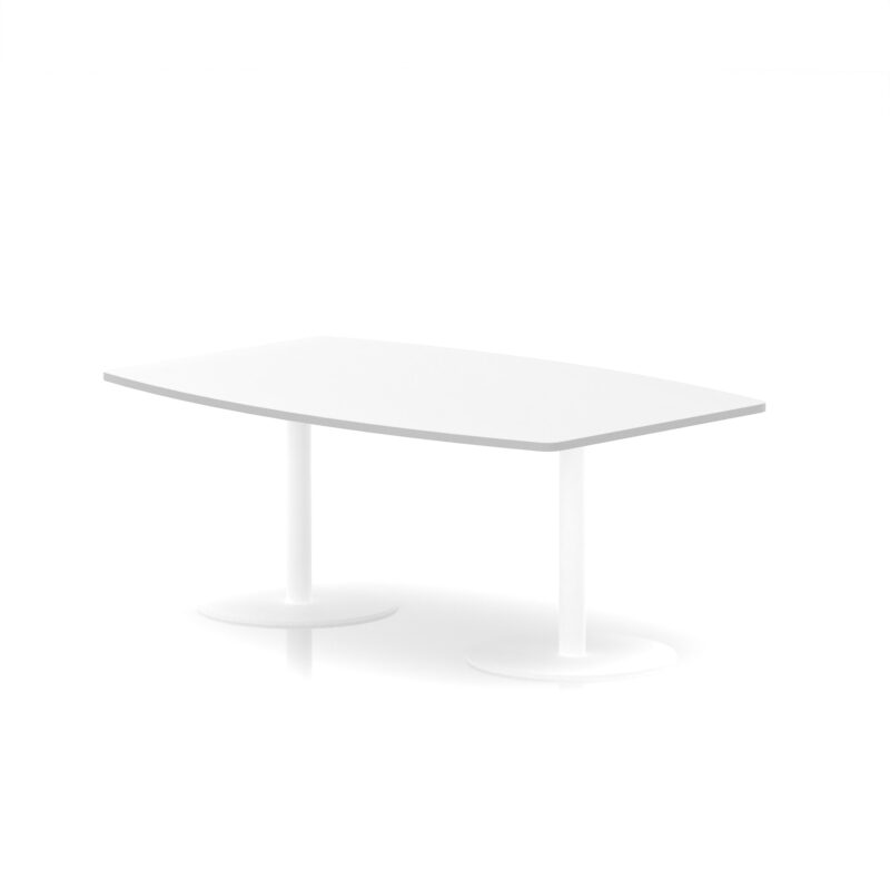 Italia High Gloss Boardroom Table White Leg - Image 2