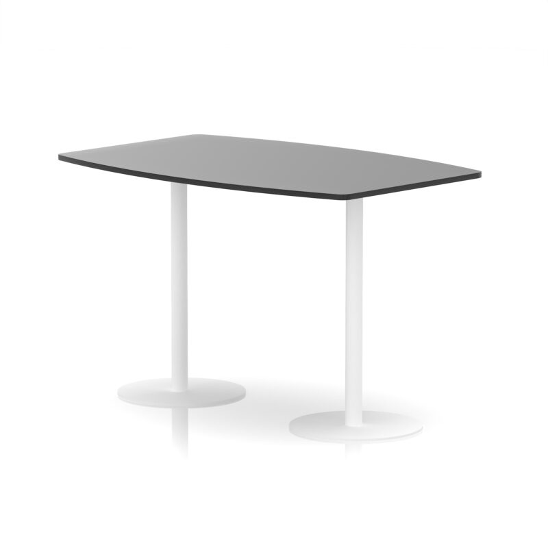 Italia High Gloss Boardroom Table White Leg - Image 3