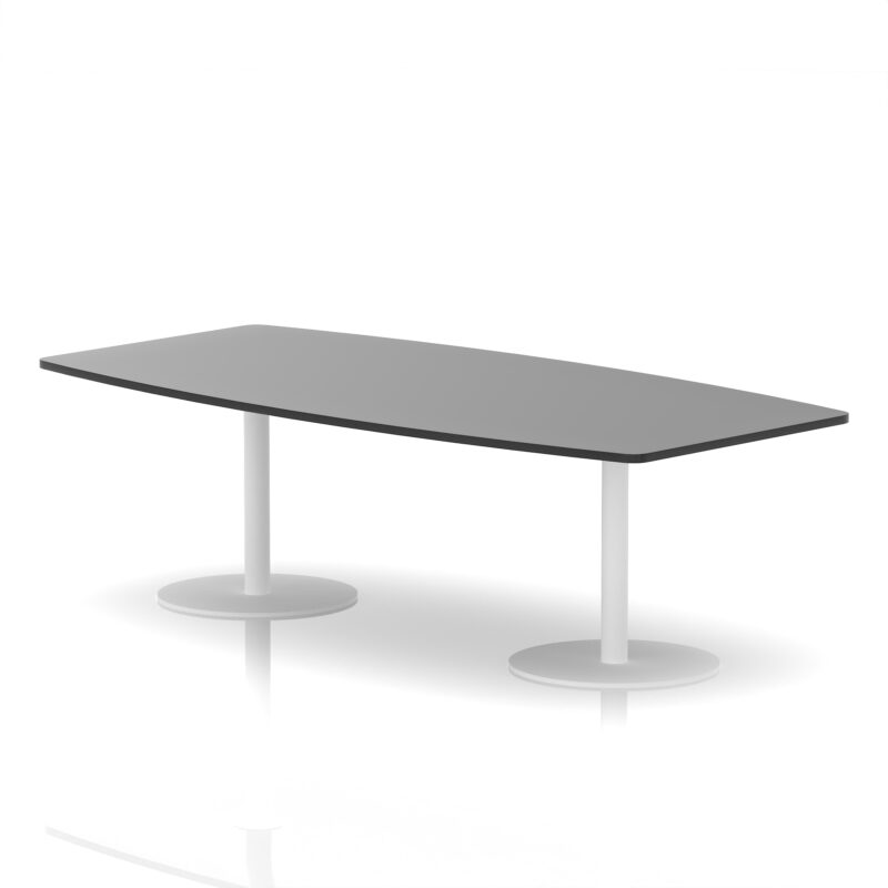 Italia High Gloss Boardroom Table White Leg - Image 5