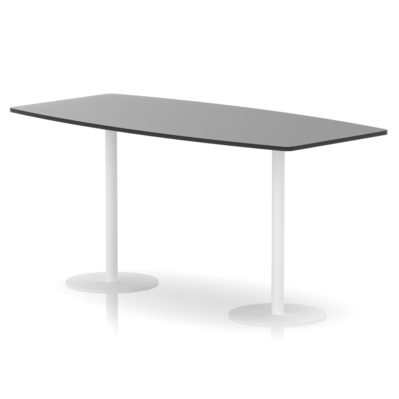 Italia High Gloss Boardroom Table White Leg - Image 7