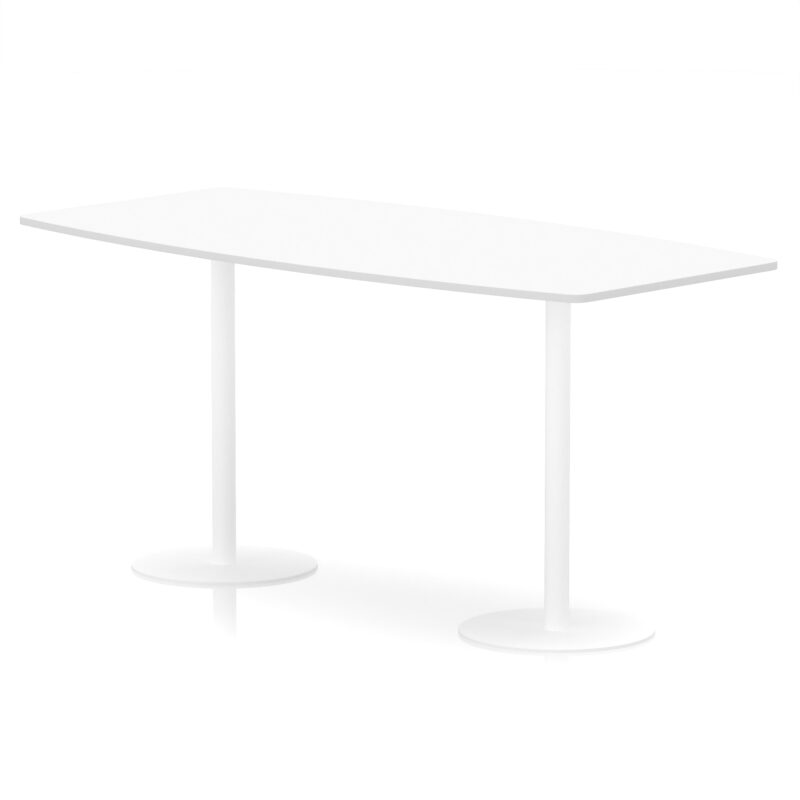 Italia High Gloss Boardroom Table White Leg - Image 8