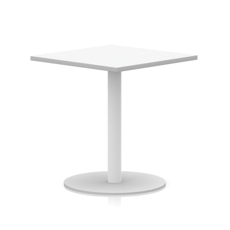 Italia Square Poseur Table White Leg - Image 15