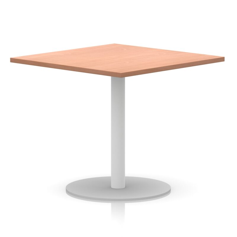 Italia Square Poseur Table White Leg - Image 25