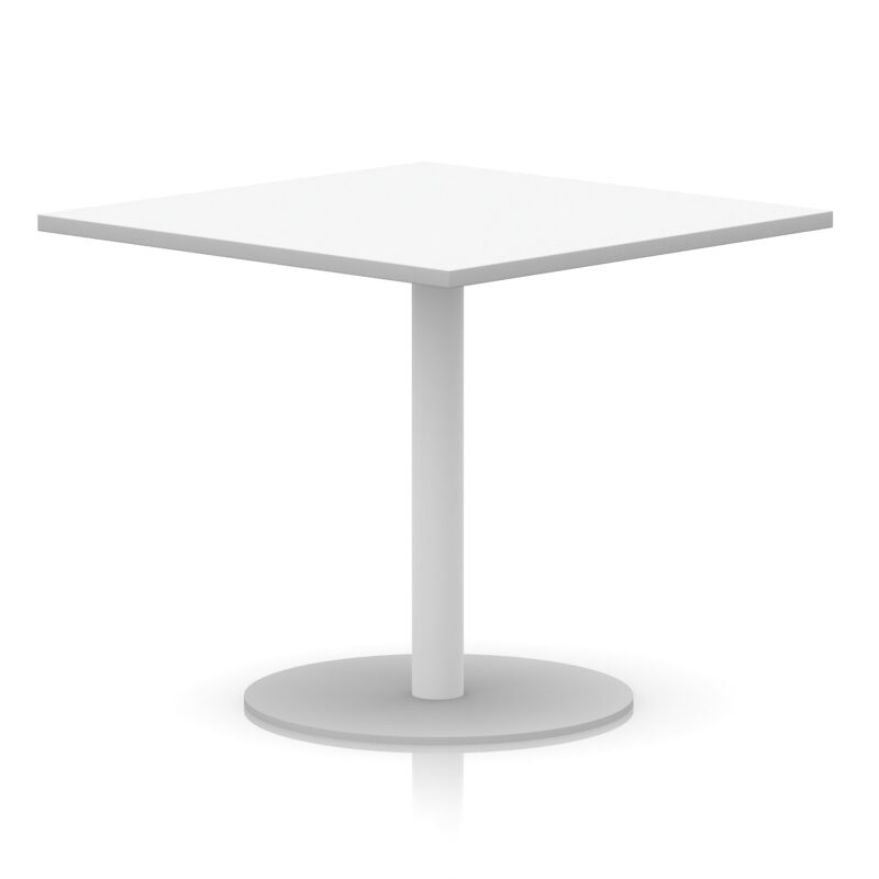 Italia Square Poseur Table White Leg - Image 27