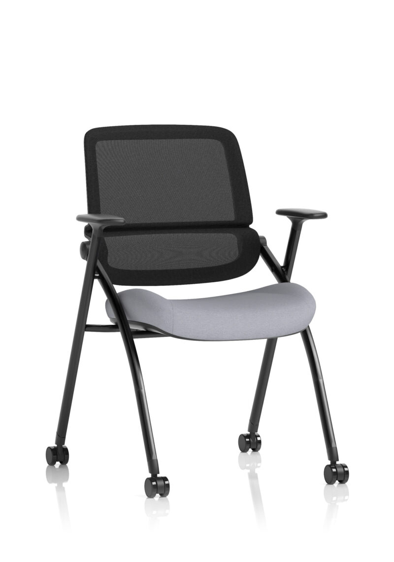 Capra Mesh Back Folding Office Training Chair With Sliding Arms - Image 20