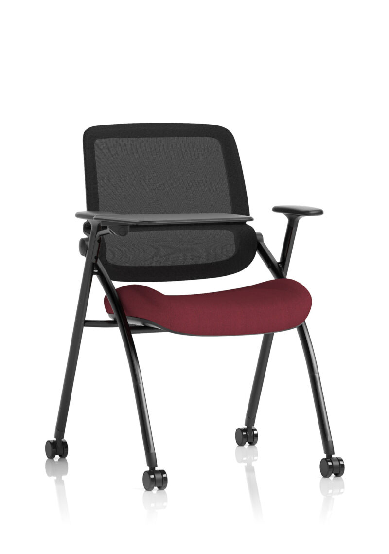 Capra Mesh Back Folding Office Training Chair With Sliding Arms - Image 24