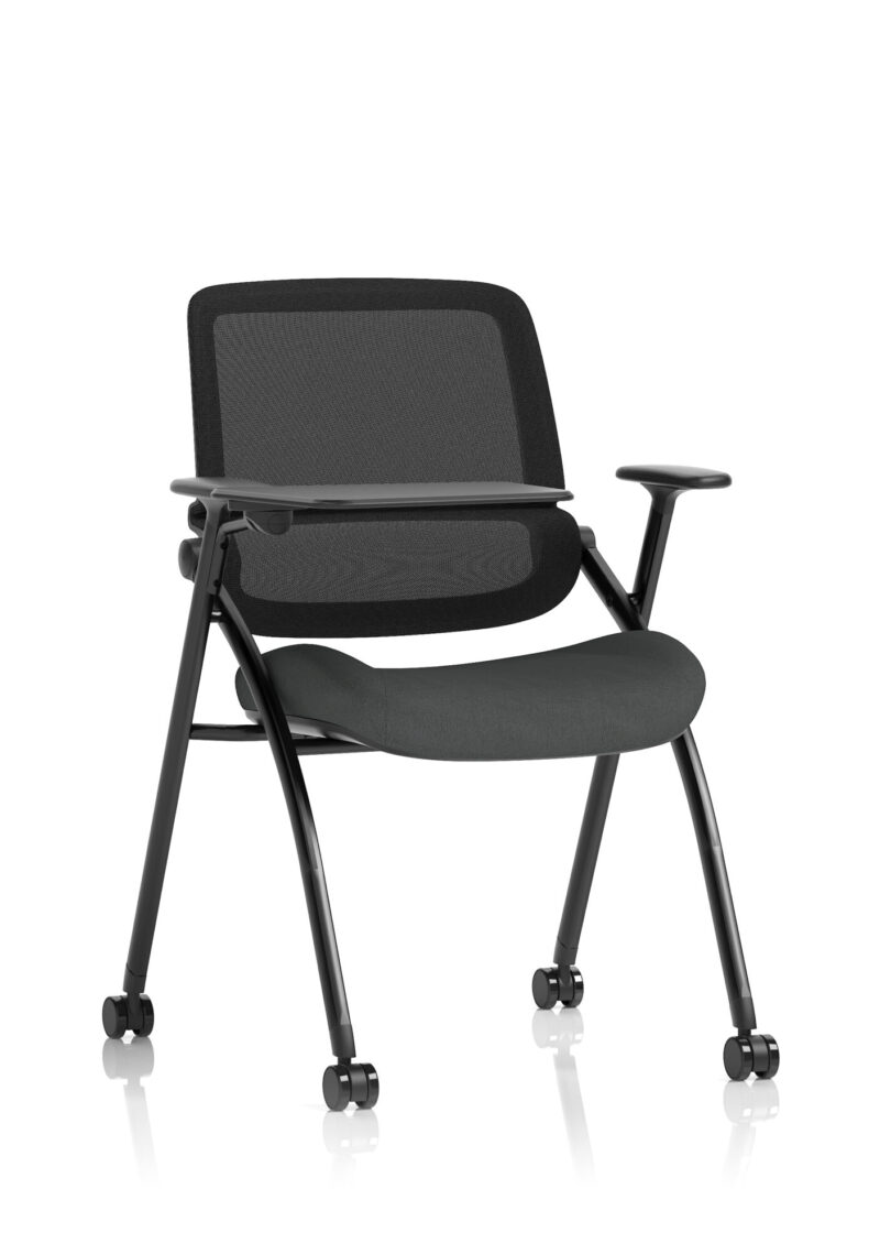 Capra Mesh Back Folding Office Training Chair With Sliding Arms - Image 38