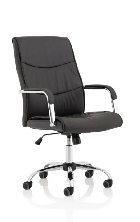 OE - Carter High Back Black Leather Executive Office Chair with Arms