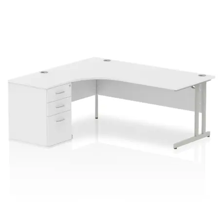 OE - Impulse 1800mm Cantilever Left Crescent Desk Workstation