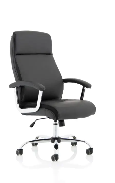 Hatley High Back Black Leather Executive Office Chair with Arms